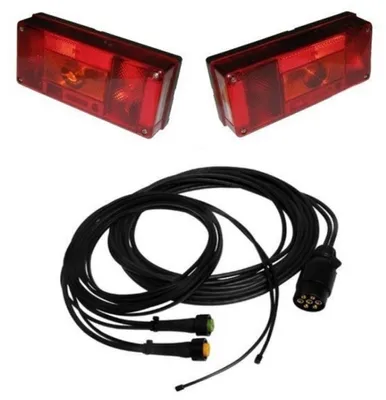 Produktbild von Aspöck Midipoint 1 Set Lampen links + recht + Kabel 5 Meter 7 polig mit Nebenanschluß
