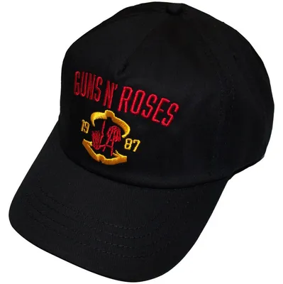 Produktbild von Guns N Roses - "Sunset Strip ´87" Baseball-Mütze für Herren/Damen Uni, Rückseitiger Aufdruck RO16248 (Einheitsgröße) (Schwarz)