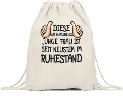 Produktbild von Rentnerin Turnbeutel Gymsack Rente Lustig Spruch Ruhestand Rentner Pension