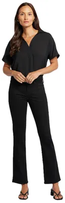 Productafbeelding van NYDJ dames jeans, model Barbara, bootcut pas, denim, zwart, maat 36