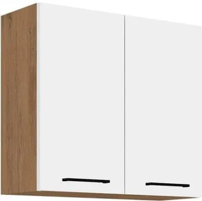 Immagine prodotto di Mobile cucina a due ante 80 cm ZHILAN - rovere lancelot / bianco lucido