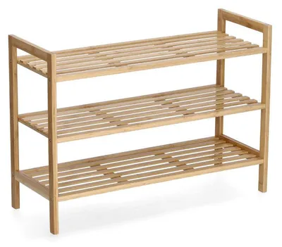Produktbild von Schuhregal Bambus 3 Böden 70x26x50cm
