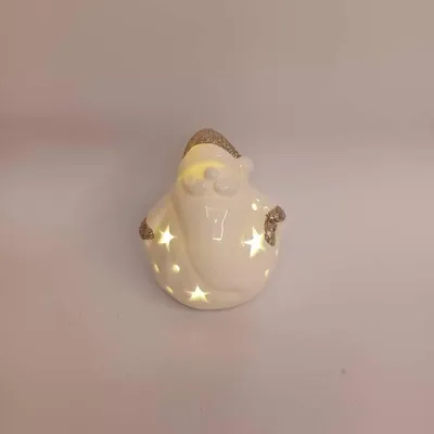 Obrázek produktu pro DECOLED Keramický santa, 7,6 x 7 x 7,8 cm, teple bílá, 2xLR44
