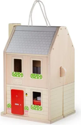 Produktbild von Bigjigs Toys Faltbares Haus mit Zubehör