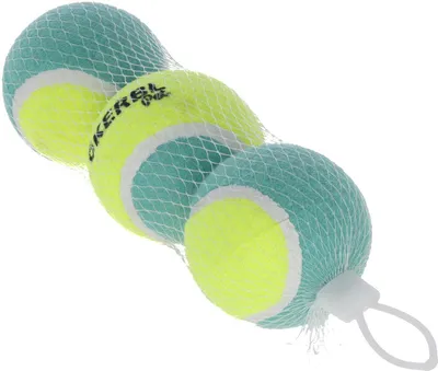 Image de Jouet pour chien Kerbl, balle de tennis pour chiens, 6,5 cm, jaune et turquoise