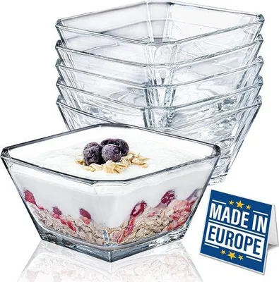 Immagine prodotto di Set di 6 ciotole in vetro senza piombo da 300 ml per la frutta