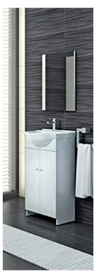 Produktbild von Badezimmermöbel Set 50 cm in Weiß mit Waschbecken und Unterschrank