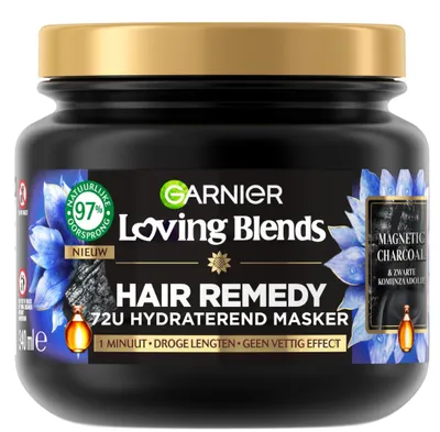 Obrázek produktu pro Garnier Loving Blends Vlasová maska s aktivním uhlím (340 ml)