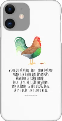 Produktbild von Mr. & Mrs. Panda Iphone 11 Handyhülle Hahn Korn - Weiß - Geschenk, Natur, Bauernhof, Hülle, XR, Eier, Henne, Handy Case, Cover