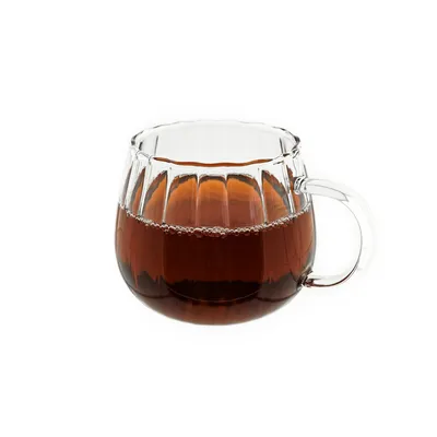 Produktbild von 4er Gläser-Set Riffle Cup 400 ml Hitzebeständig Transparent Kaffeeglas Teeglas