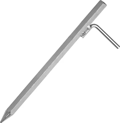 Obrázek produktu pro Kotva do země 1 ks 30 cm s L-hákem z pozinkované oceli - robustní kolík pro bezpečné upevnění stanů, altánů a plachet - ideální pro tvrdý podklad a kempování