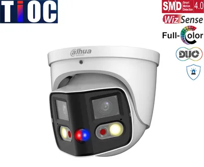 Produktbild von Dahua IPC-PDW3849-A180-E2-AS-PV-0280B IP Eyeball Überwachungskamera 8MP 2X4MP WizSense Starlight