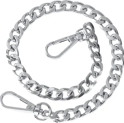 Produktbild von Handtasche Kette Doppelschnallen modische weit verbreitete Umhängetaschen Gurte Ersatz für Frauen-Silber