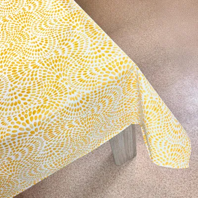 Produktbild von Wachstuchtischdecke 140x240 cm - Spritzer Zitrone - Wachstischdecke mit wasserabweisender und lebensmittelecht PVC-Beschichtung - Outdoor-Tischdecken für Garten, Küche - Tischdecke wetterfest