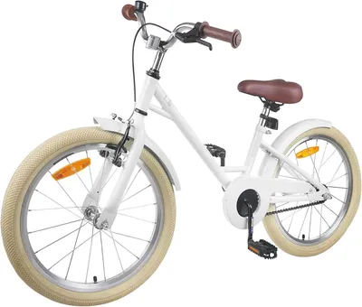 Immagine prodotto di Bicicletta per bambini - Bicicletta per bambine - Tempo libero - Telaio in acciaio robusto - 22 pollici - Bianco