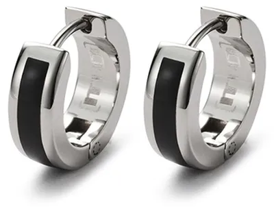 Produktbild von Monomania Ohrringe Creolen Uni Edelharz Edelstahl 12 mm 30171