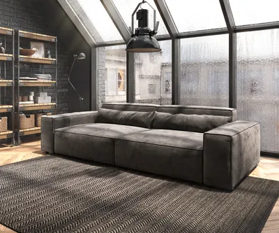 Produktbild von DELIFE Big-Sofa Sirpio XL 270x130 cm Mikrofaser Khakibraun
