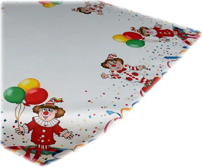 Produktbild von Tischwäsche mit Motiv Clowns Fasching 85 x 85 cm