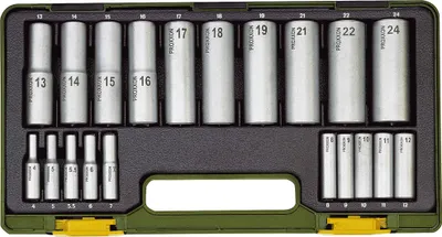 Produktbild von Proxxon Bit set 1/2 (12.5 mm), 1/4 (6.3 mm) 20-piece 23292