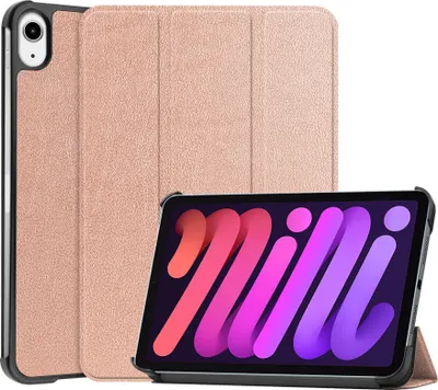 Produktbild von Schutzhülle für Apple iPad Mini 6 8.3" / Apple iPad Mini 7 (A17) Pro 8.3 Zoll (2024/2021) Smart Cover Etui Tasche Case Hülle Wake Up Sleep - ROSE GOLD