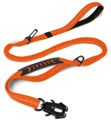 Immagine prodotto di Guinzaglio per cani tattico - Ammortizzato - 1,2 - 1,8 m - Nylon - Nero