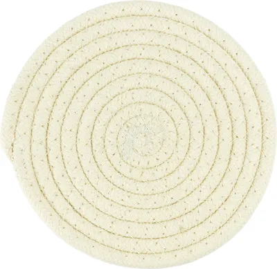 Produktbild von Krumble Untersetzer - Rund - Untersetzer - Pfannenzubehör - Tischschoner - Baumwolle - Beige - 18 cm (d)
