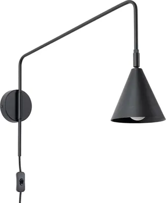 Zdjęcie produktu dla Kinkiet NOX czarny 1xE14 10W stal 30x61x14cm Sollux Lighting