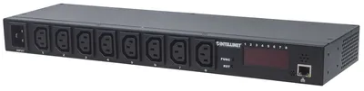 Obrázok produktu pre Intellinet 163682, Monitorované, Kov, Čierna, 8 AC zásuvky/AC zásuviek, C13 zviazané, C20 zviazané