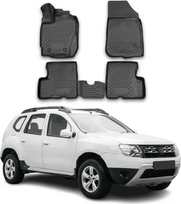 Image de OMAC Tapis de sol pour Dacia Duster 2015-2018 sur mesure en caoutchouc Noir