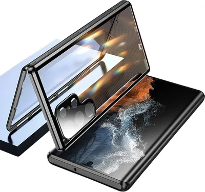 Immagine prodotto di INF Custodia per telefono Samsung anti-peeping con serratura/assorbimento magnetico/protezione lente Nero  Samsung S22Ultra