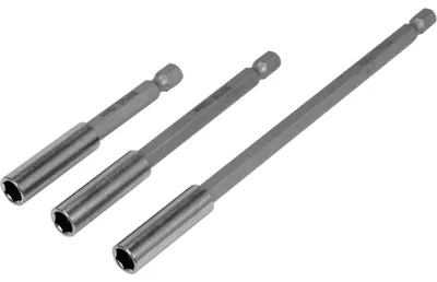 Zdjęcie produktu dla Yato YT-04699, Stal chromowo-wanadowa (Cr-V), Końcówka sześciokątna, 25,4 / 4 mm (1 / 4"), Końcówka sześciokątna, 3 szt., 150 mm