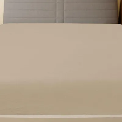 Produktbild von vidaXL Spannbettlaken Jersey Taupe 160x200 cm Baumwolle
