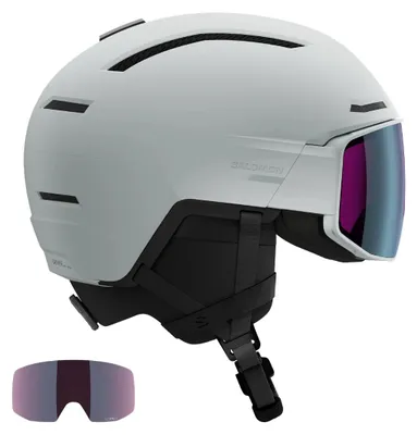 Productafbeelding van SALOMON Driver Prime Sigma Plus skihelm met vizier, wit, maat 56-59 cm