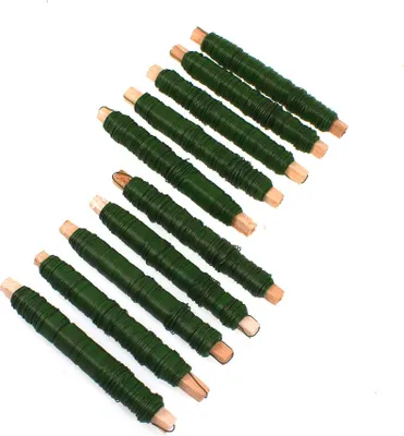 Produktbild von 10 Rollen Wickeldraht grün Blumendraht Bindedraht a 100g 0,65mm 1kg