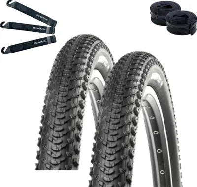 Image de 2 x Kenda K-1104 27,5" pneus vélo noir 52-584 (27,5 x 2.10) + 2 x chambres à air correspondantes AV y compris démonte-pneu maxxi4you