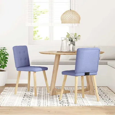 Produktbild von vidaXL Esszimmerstühle 2 Stk. Jeansblau Stoff