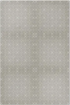 Imagen del producto de Alfombra de vinilo con diseño circular trenzado – 60x90 cm – Alfombra para interiores – Ideal para pasillos – Fácil de limpiar – Diseño moderno