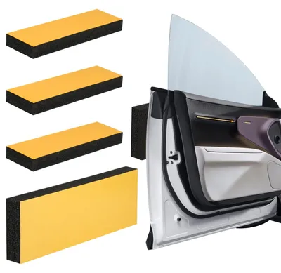 Image de Lot de 4 protections autocollantes pour les bords des portes de voiture - Protection pour les murs de garage
