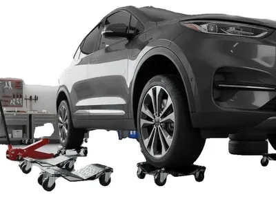 Imagen del producto de Carro para neumáticos, acero de alta resistencia, capacidad de carga de 2721 kg, color