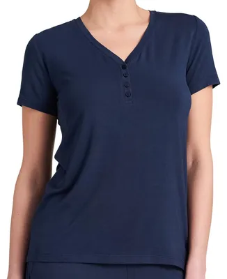 Produktbild von Schiesser Damen Schlafshirt Kurzarm Modal mit Knopfleiste - Mix + Relax