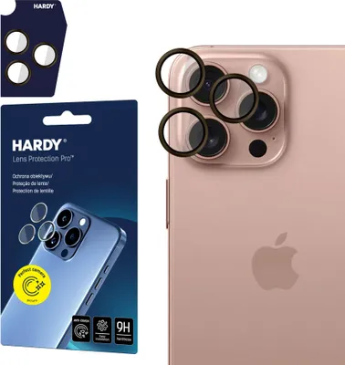 Produktbild von 3mk Hybridglas HARDY Lens Protection für Apple iPhone 16 Pro /16 Pro Max Kamera Objektiv Kameralinse 0,4mm 9H