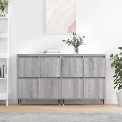 Image de vidaXL Sideboards 2 pcs. Gris Sonoma Matériau dérivé du bois