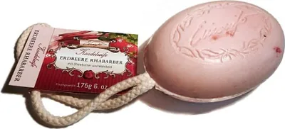Produktbild von Einseifer Kordelseife mit Sheabutter Erdbeere - Rhabarber, 175 g