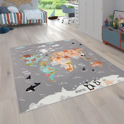 Immagine prodotto di Tappeti per bambini, tappeti a pelo corto per camerette con vari disegni Tappeti da gioco colorati Dimensioni 200 cm quadrati