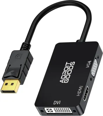 Produktbild von AdroitGoods DisplayPort zu HDMI/VGA/DVI Adapter - 4K - 1080p