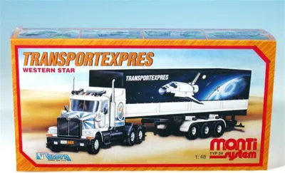 Obrázek produktu pro Stavebnice Monti 24 Transportexpres Western star 1:48
