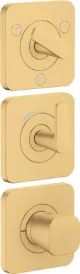 Produktbild von hansgrohe AXOR Citterio C Thermostatmodul 380/120 Unterputzmodell mit Rosetten für 3 Verbraucher, 49710250