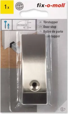 Produktbild von Türstopper Metall gebürstet 78 x 28 mm fix-o-moll