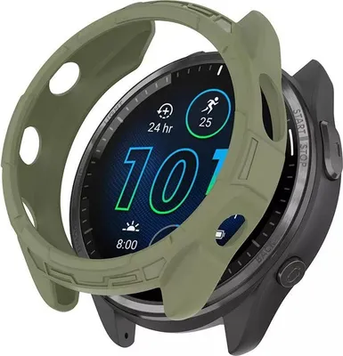 Produktbild von Strap-it Rugged TPU case - Schutzhülle passend für den Garmin Forerunner 965 (grün)