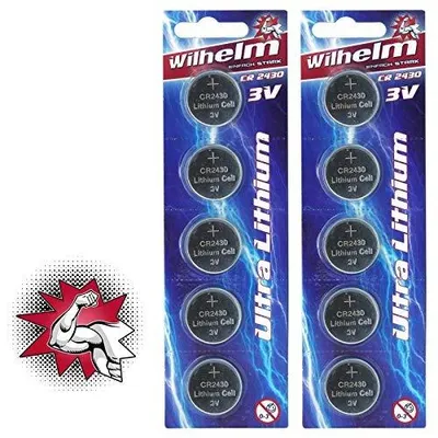 Zdjęcie produktu dla Baterie guzikowe CR2430 litowe 3V 280MAH 10 sztuk zestaw